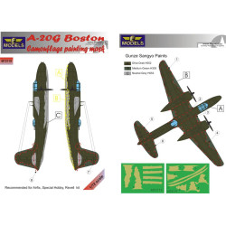 LF Models M72119 1/72 A-20G Boston Camouflage Painting Mask