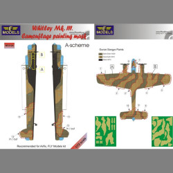 LF Models M72124 1/72 Whitley Mk.III Camouflage Painting Mask A-Scheme