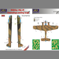 LF Models M72125 1/72 Whitley Mk.III Camouflage Painting Mask B-Scheme