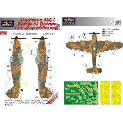 LF Models M72131 1/72 Hurricane Mk.I Battle of Britain Camouflage Painting Mask B-scheme
