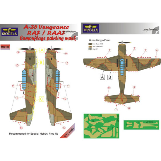 LF Models M72133 1/72 A-35 RAF / RAAF Camouflage Painting Mask