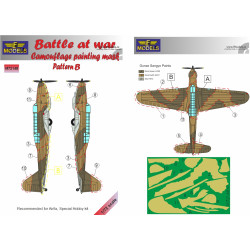 LF Models M72148 1/72 Battle at war Camouflage Painting Mask Pattern B