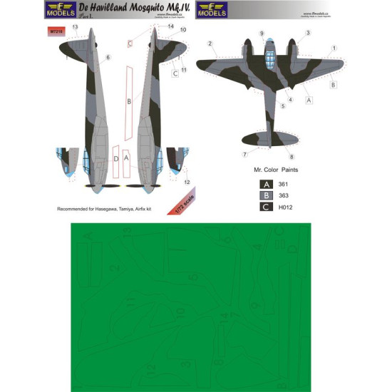 LF Models M7218 1/72 D.H. Mosquito Mk. IV part I.