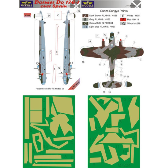 LF Models M7224 1/72 Dornier Do17E-1 over Spain