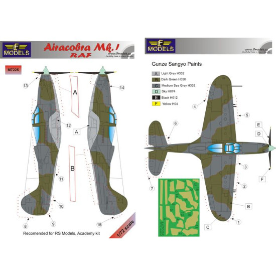 LF Models M7225 1/72 Bell Airacobra Mk. I RAF