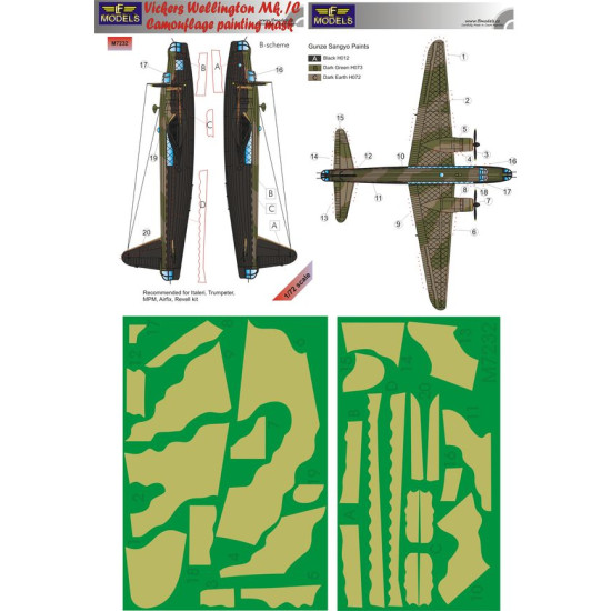 LF Models M7232 1/72 Vicker Wellington Mk.IC B-scheme