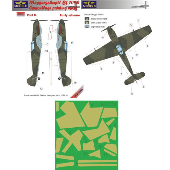 LF Models M7234 1/72 Messerschmitt Bf 109E Early scheme part II.