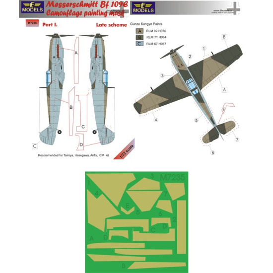 LF Models M7235 1/72 Messerschmitt Bf 109E Late scheme part I.