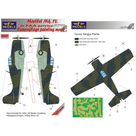 LF Models M7241 1/72 Grumman Martlet Mk.IV FAA