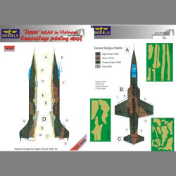 LF Models M7284 1/72 Lockheed F-104C Starfighter USAF in Vietnam Camo Painting Mask