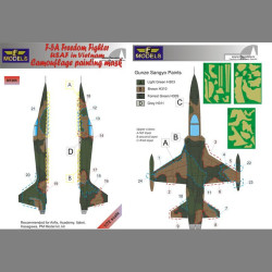LF Models M7285 1/72 Northtrop F-5A Freedom Fighter USAF in Vietnam Camo Painting Mask