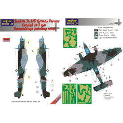 LF Models M7290 1/72 Junkers Ju 86D German Prewar/Spanish Civil War Camouflage Painting Mask