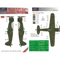 LF Models M7298 1/72 Macchi C.200 Saetta Poached eggs pattern Camouflage Painting Mask