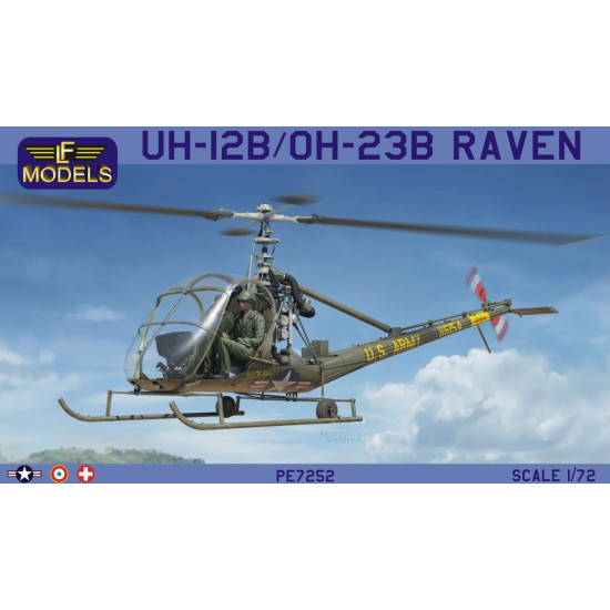 LF Models PE7252 1/72 Hiller UH-12B / OH-23B Raven (Korean war, French AF, Swiss AF)