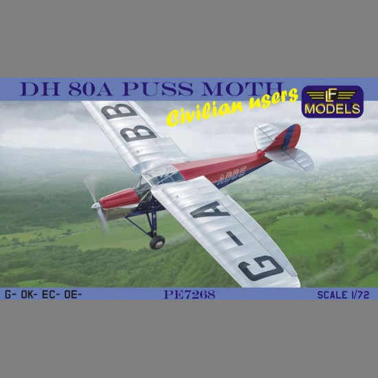 LF Models PE7268 1/72 DH 80A Puss Moth Civilian users (1x UK, 1x Czech, 1x Spain, 1x Austria)