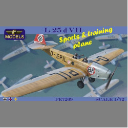 LF Models PE7269 1/72 L 25d VII Sports and training plane (2x Germany, 1x Slovakia, 1x Romania)