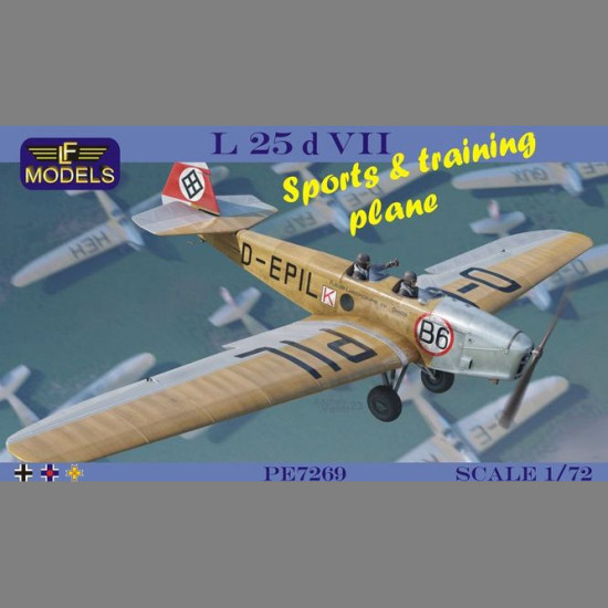 LF Models PE7269 1/72 L 25d VII Sports and training plane (2x Germany, 1x Slovakia, 1x Romania)
