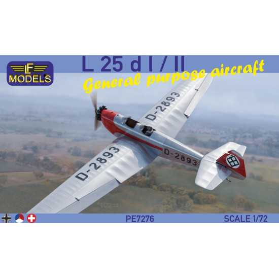 LF Models PE7276 1/72 L 25d I / II General purpose aircraft (3x Germany, 1x Holland, 1x Switzerland)