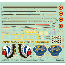 ModelMaker 1/144 D144030 C-130 Hercules 30TH Anniversary Belgian Aircraft Decal