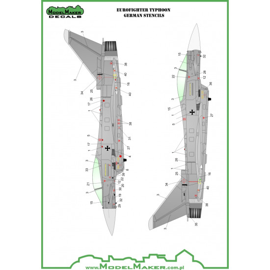 ModelMaker 1/32 D32051 Eurofighter Typhoon German AF TLG 73 Steinhoff Decal