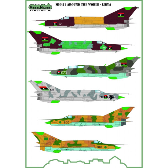 ModelMaker 1/32 MD32110 MiG-21 Around The World - Libya Aircraft Mask