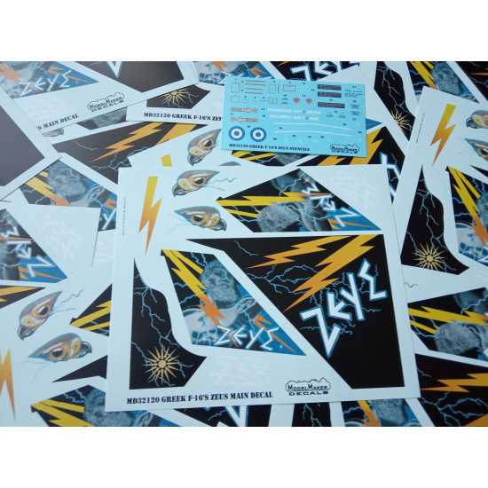 ModelMaker 1/32 MD32120 GREEK F-16C block 52 ZEUS DEMO TEAM 2015 decal + masks
