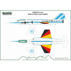 ModelMaker 1/32 MD32195 German F-104 WTD 61 98/04 Last Flight Aircraft Mask