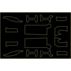 ModelMaker 1/48 CV48001 f-16a/b/c/d strengthening plates - vinyl Exterior