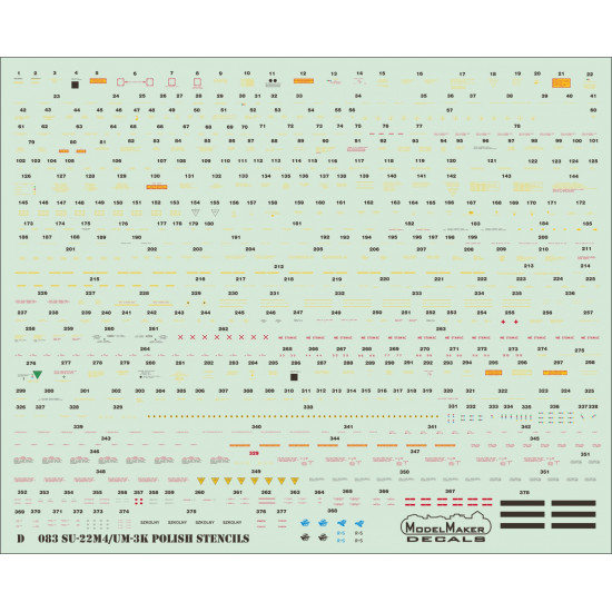 ModelMaker 1/48 D48083 Su-22M4/UM-3k Polish stencils Aircraft Decal