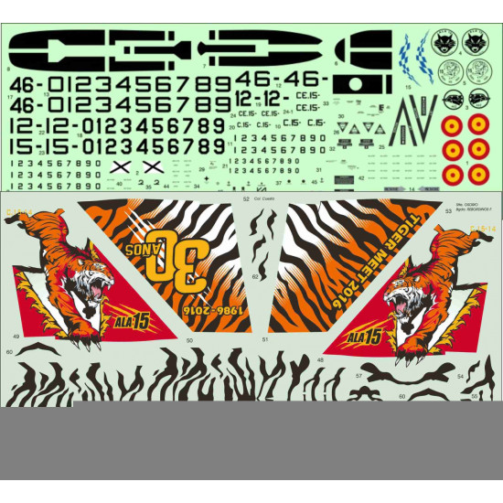 ModelMaker 1/48 D48090A SPAIN F/A-18 ALA 15 NATO Tiger Meet 2016 Kinetic Decal