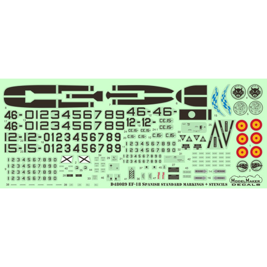 ModelMaker 1/48 D48093 Spain F/A-18 25 years of ALA15 Aircraft Decal