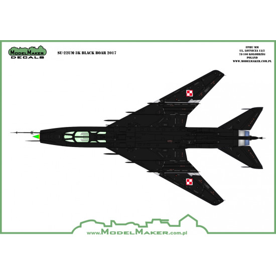 ModelMaker 1/48 D48104 Su-22UM-3k Black Boar 2017 Aircraft Decal