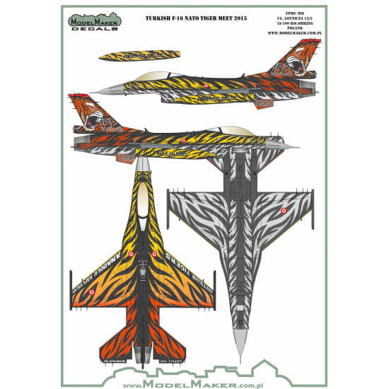 ModelMaker 1/48 D48116 Turkish F-16 Nato Tiger Meet 2015 Aircraft Decal