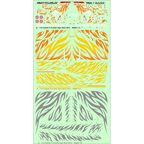 ModelMaker 1/48 D48116 Turkish F-16 Nato Tiger Meet 2015 Aircraft Decal