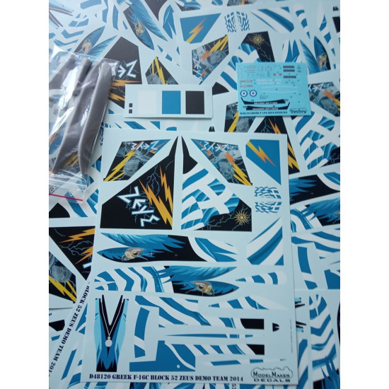 ModelMaker 1/48 D48120 Greek F-16C block 52 ZEUS decal+resin CFT +paraschute