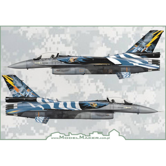 ModelMaker 1/48 D48120 Greek F-16C block 52 ZEUS decal+resin CFT +paraschute