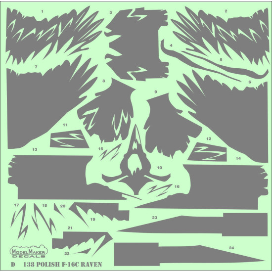 ModelMaker 1/48 D48138 Polish F-16C RAVEN 100th Anniversary Polish AF Decal