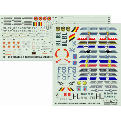 ModelMaker 1/48 D48175 Belgian F-16 Squadrons Generic set Aircraft Decal