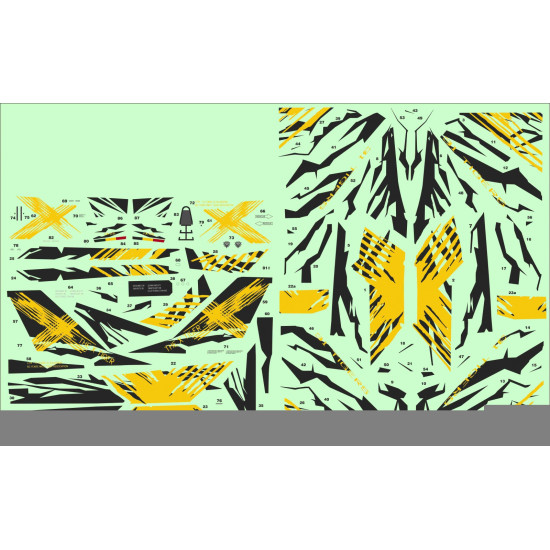 ModelMaker 1/48 D48179 Belgian F-16 THE X TIGER Aircraft Decal ModelMaker 1/48 D48179 Belgian F-16 THE X TIGER Aircraft Decal