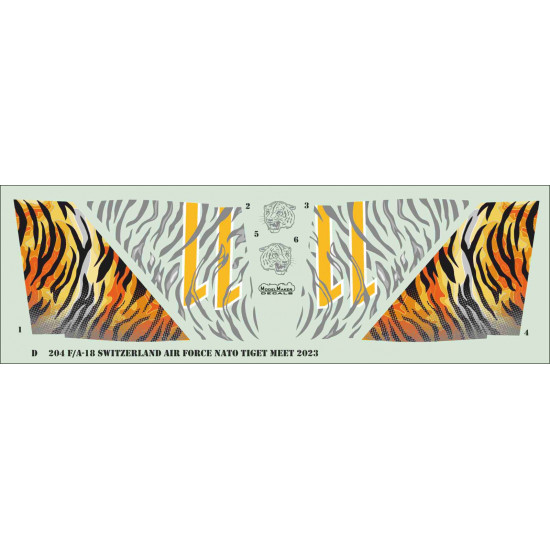 ModelMaker 1/48 D48204 F/A-18C Switzerland AF NATO Tiger Meet 2023 Decal