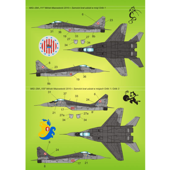 ModelMaker 1/72 D72007 MiG-29 in Polish service vol.2 Aircraft Decal ModelMaker 1/72 D72007 MiG-29 in Polish service vol.2 Aircraft Decal