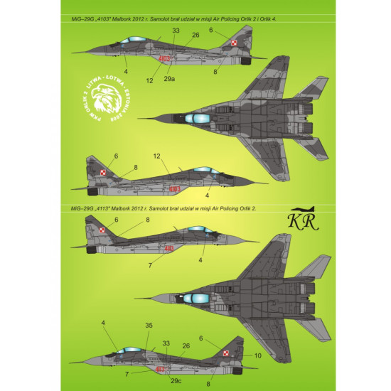 ModelMaker 1/72 D72007 MiG-29 in Polish service vol.2 Aircraft Decal ModelMaker 1/72 D72007 MiG-29 in Polish service vol.2 Aircraft Decal