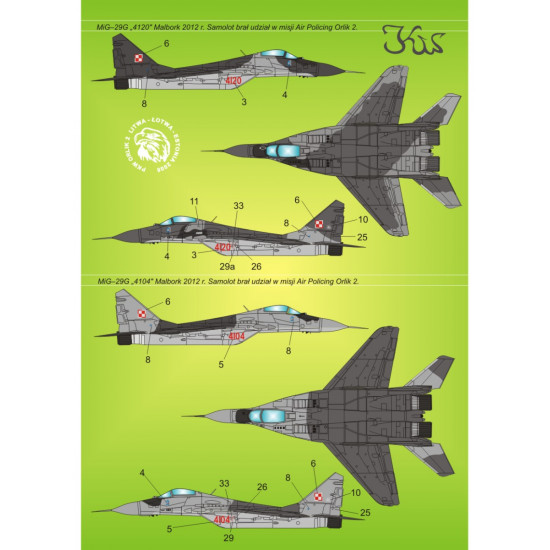 ModelMaker 1/72 D72007 MiG-29 in Polish service vol.2 Aircraft Decal ModelMaker 1/72 D72007 MiG-29 in Polish service vol.2 Aircraft Decal