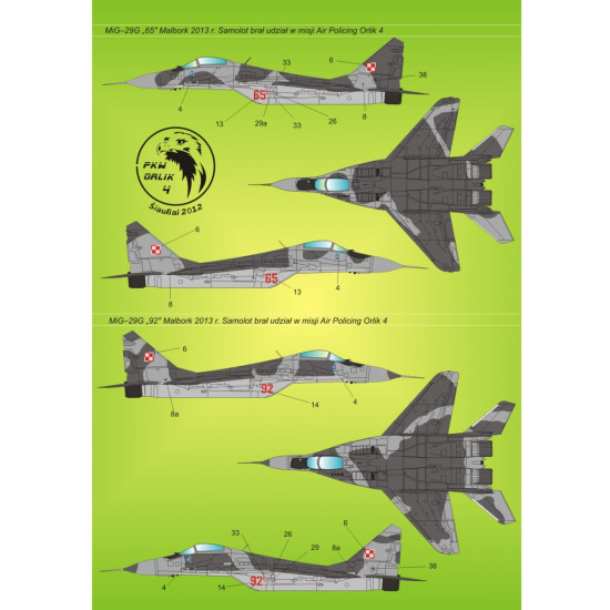 ModelMaker 1/72 D72007 MiG-29 in Polish service vol.2 Aircraft Decal ModelMaker 1/72 D72007 MiG-29 in Polish service vol.2 Aircraft Decal