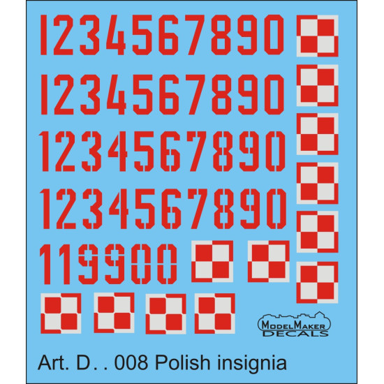 ModelMaker 1/72 D72008 MiG-21 Polish insignia Aircraft Decal