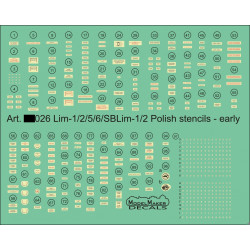 ModelMaker 1/72 D72026 Lim-1/2/5/6/SBLim1/2 Polish stencils Early Aircraft Decal