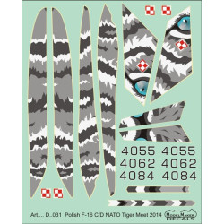 ModelMaker 1/72 D72031 Polish F-16 C/D NATO Tiger Meet 2014 Aircraft Decal