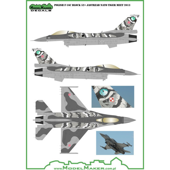 ModelMaker 1/72 D72031 Polish F-16 C/D NATO Tiger Meet 2014 Aircraft Decal ModelMaker 1/72 D72031 Polish F-16 C/D NATO Tiger Meet 2014 Aircraft Decal