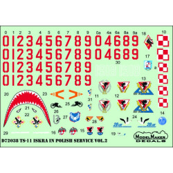 ModelMaker 1/72 D72038 TS-11 Iskra Polish service vol.2 Training Auxiliary Decal
