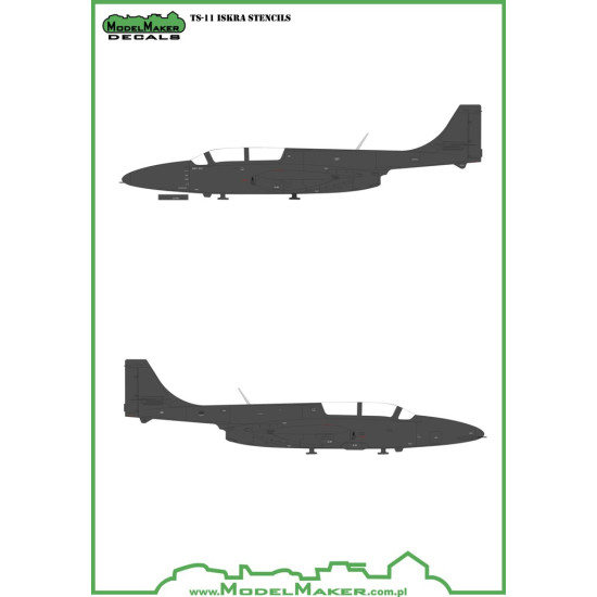 ModelMaker 1/72 D72041 TS-11 Iskra - stencils Aircraft Decal ModelMaker 1/72 D72041 TS-11 Iskra - stencils Aircraft Decal